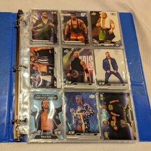 AEW Wrestling Trading Cards Binder Collection 🏆 100 AEW Wrestling Card Lot 🔥